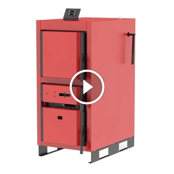 Cazan pe lemne cu gazeificare 32kW, centrala termica Mareli combustibil solid