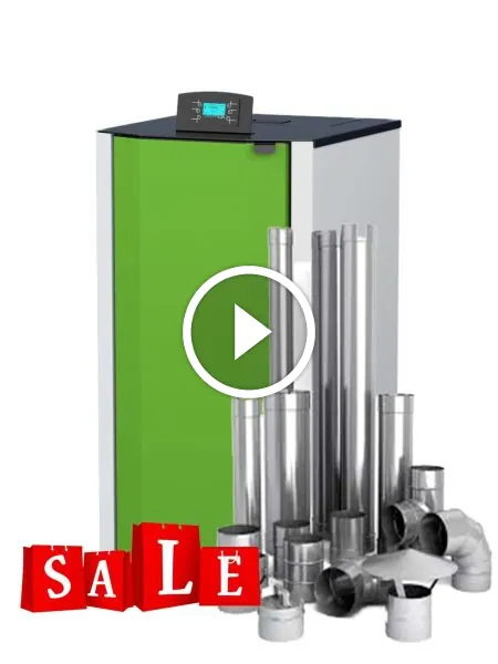 Centrala peleti Mareli compacta Matera AUTO 24kW Mareli - kit evacuare inox
