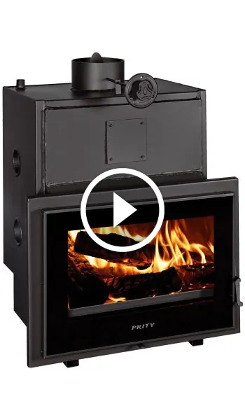 Focar pe lemne incastrabil pentru calorifere PWTV - 33kW