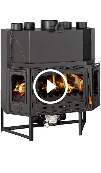 Semineu focar pe lemne incastrabil cu ventilator model TC2Fan- 32kW