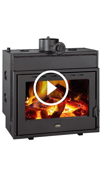 Semineu focar pe lemne incastrabil pentru calorifere PW- 23kW
