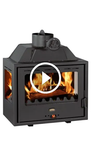 Semineu focar pe lemne incastrabil PS3- 10kW