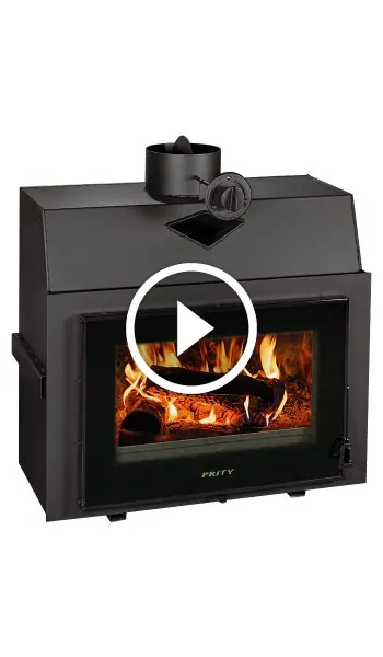 Semineu focar pe lemne incastrabil PTV- 13kW