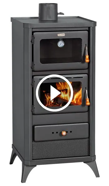 Semineu pe lemne cu cuptor si plita de gatit model FM E - 12kW