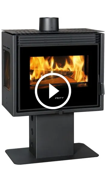 Semineu pe lemne tip soba PM3LTV - 13kW