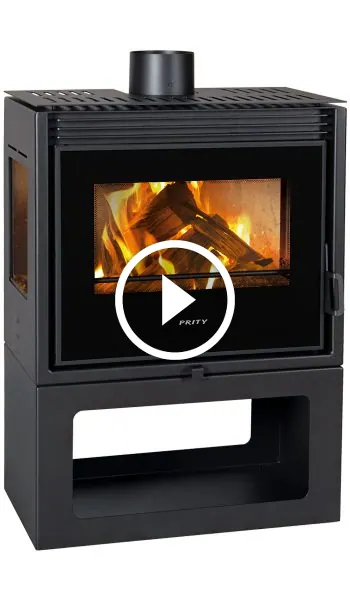 Semineu pe lemne tip soba PM3TV - 13kW
