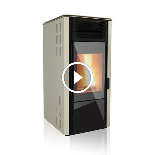 Soba pe peleti Verso 10kW Design cu aer cald- Modul WiFi inclus