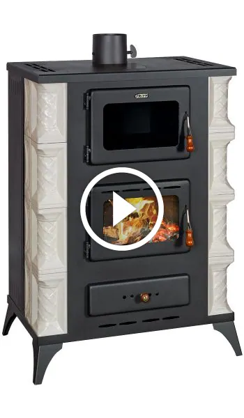 Soba teracota de gatit pe lemne cu cuptor si plita model FRK - 12kW