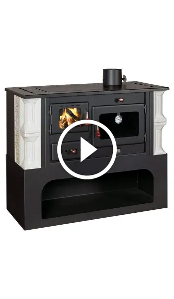 Soba teracota de gatit pe lemne cu cuptor si plita model P34- 10kW
