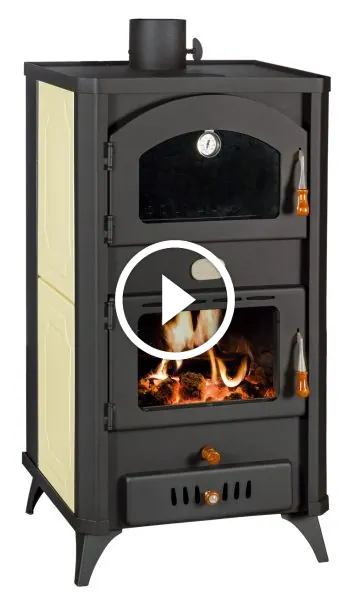 Termosemineu pe lemne cu cuptor si plata de gatit model FG W - 23kW