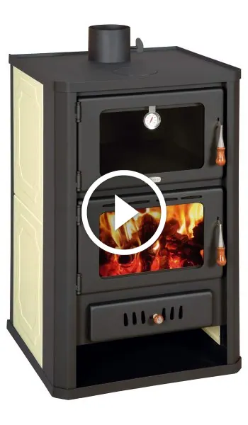 Termosemineu pe lemne cu cuptor si plita de gatit model FG W - 20kW