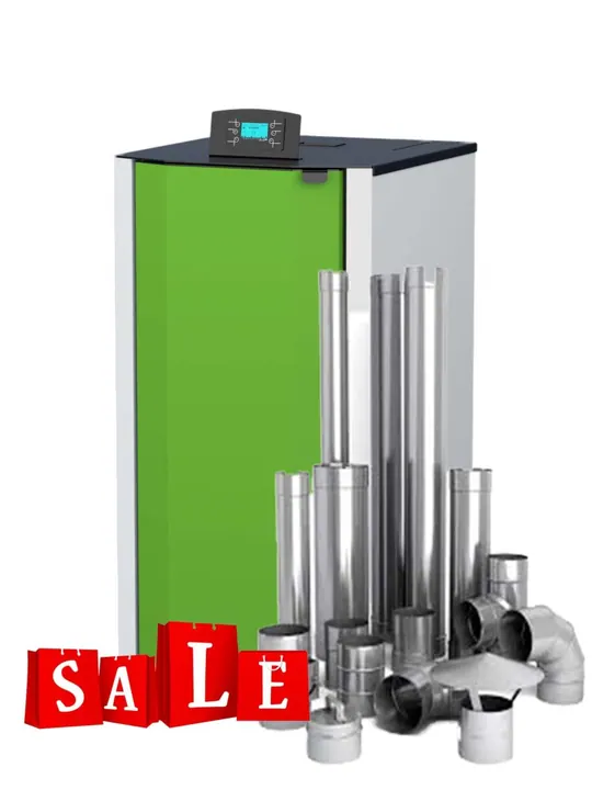 Centrala peleti Mareli compacta Matera AUTO 24kW Mareli - kit evacuare inox