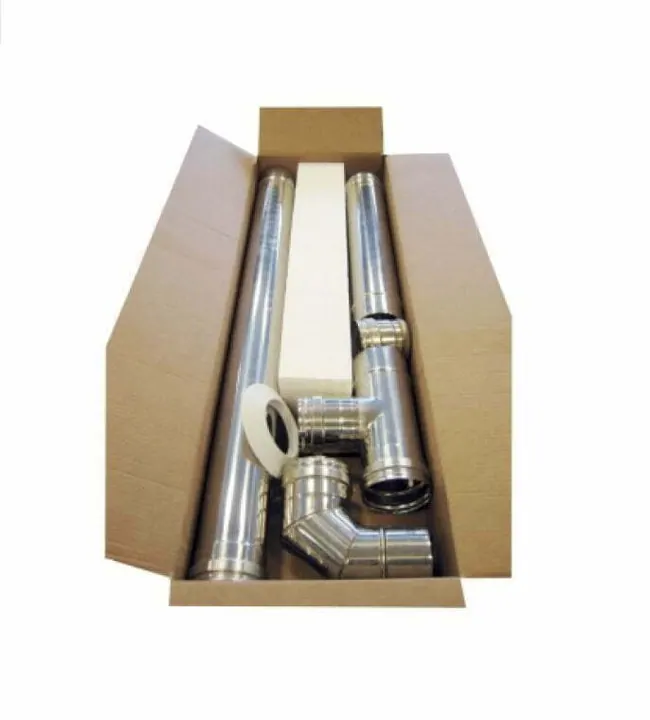 Kit evacuare centrala pe peleti D-100mm - inox