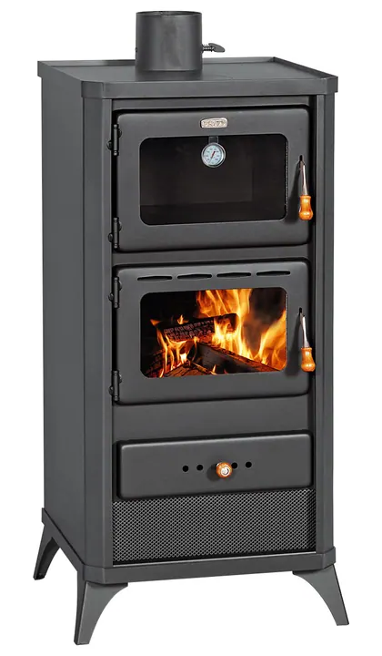 Semineu pe lemne cu cuptor si plita de gatit model FM E - 12kW