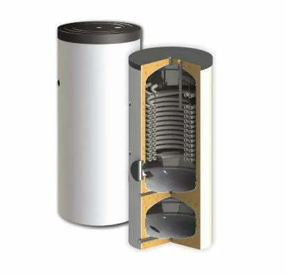 Sistem Hibrid boiler apa calda si puffer pentru pompa de caldura 250l si 60l